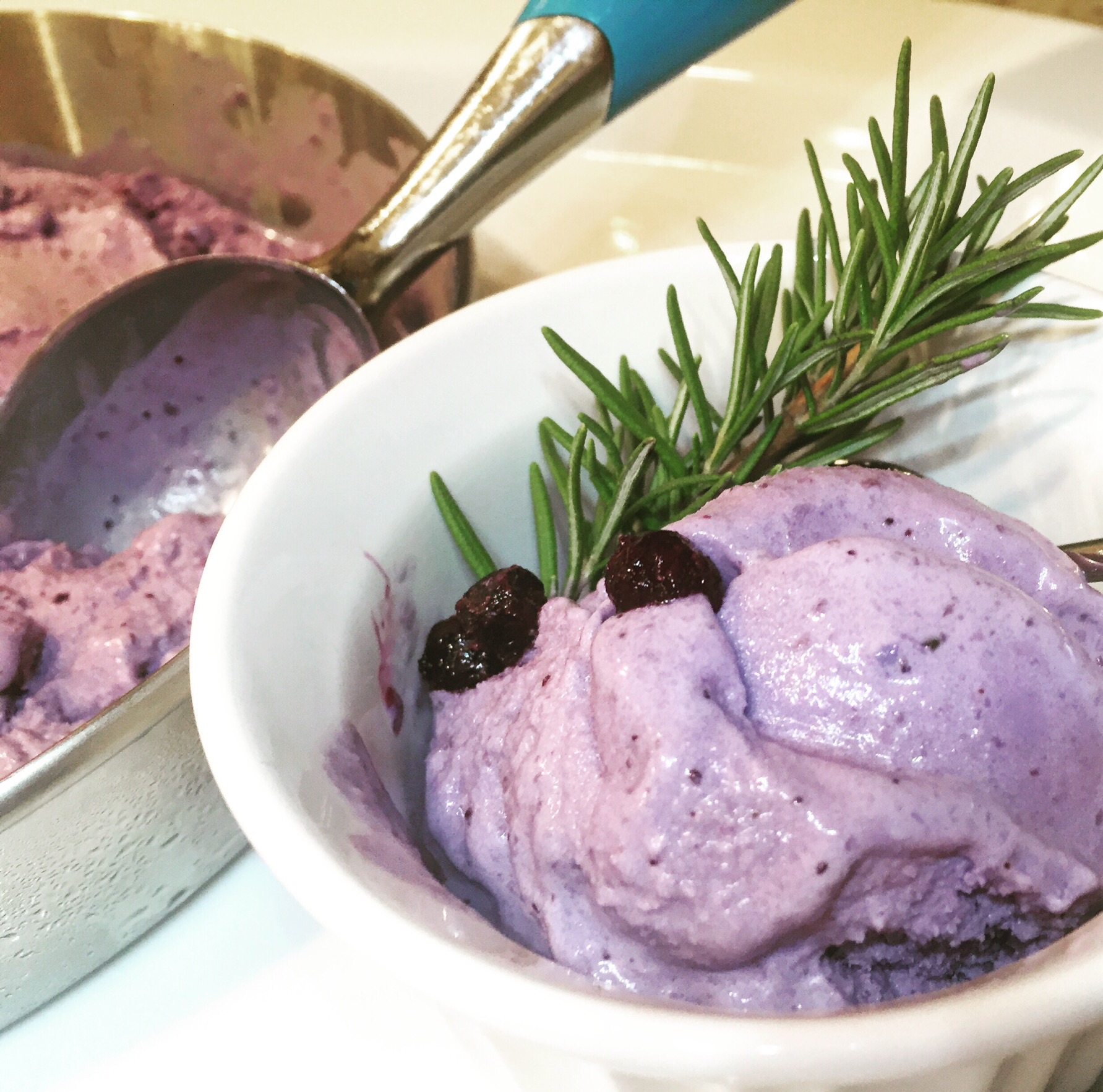 Paleo Blurberry Rosemary IceCream Cleanly Consumed