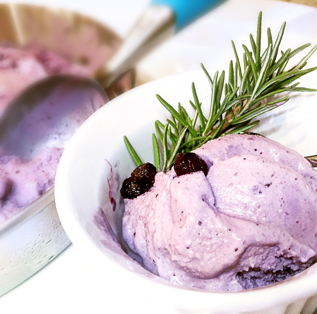 Paleo Blueberry Rosemary IceCream Cleanly Consumed