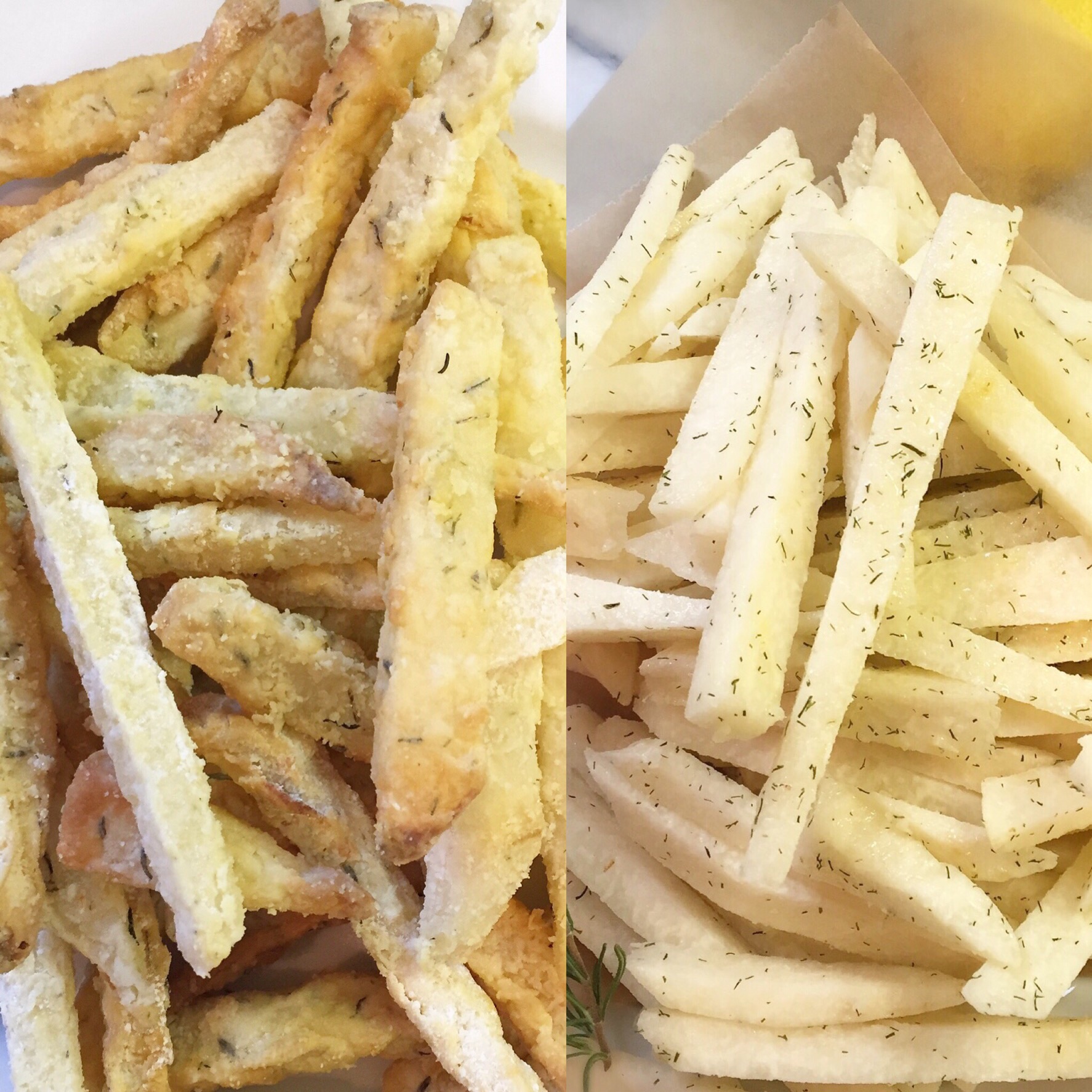 Thyme for AirFried Jicama Fries... a healthier recipe Cleanly Consumed