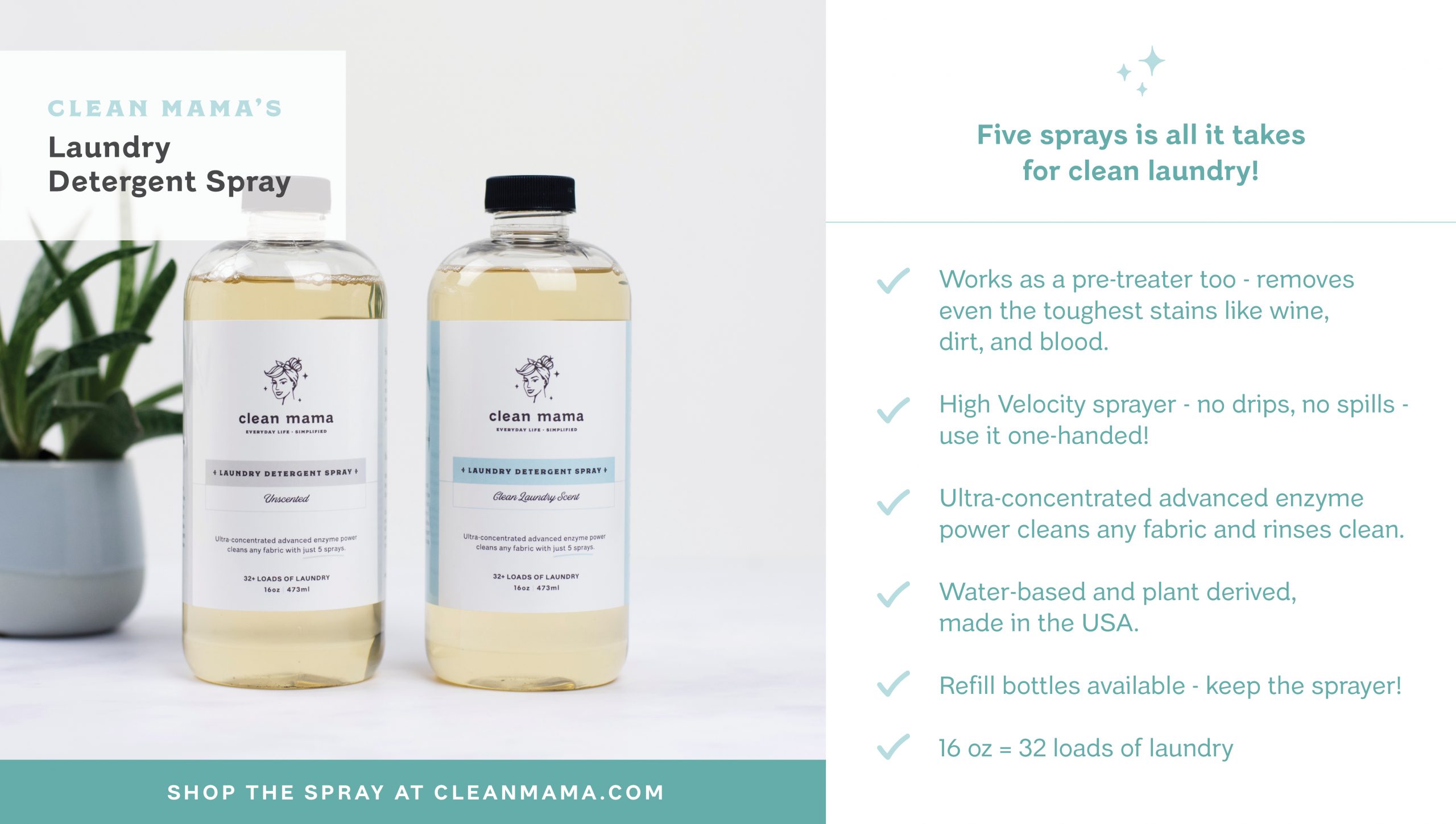Laundry Detergent Spray Restock, now in Unscented + Clean Laundry Scent, and a Subscription