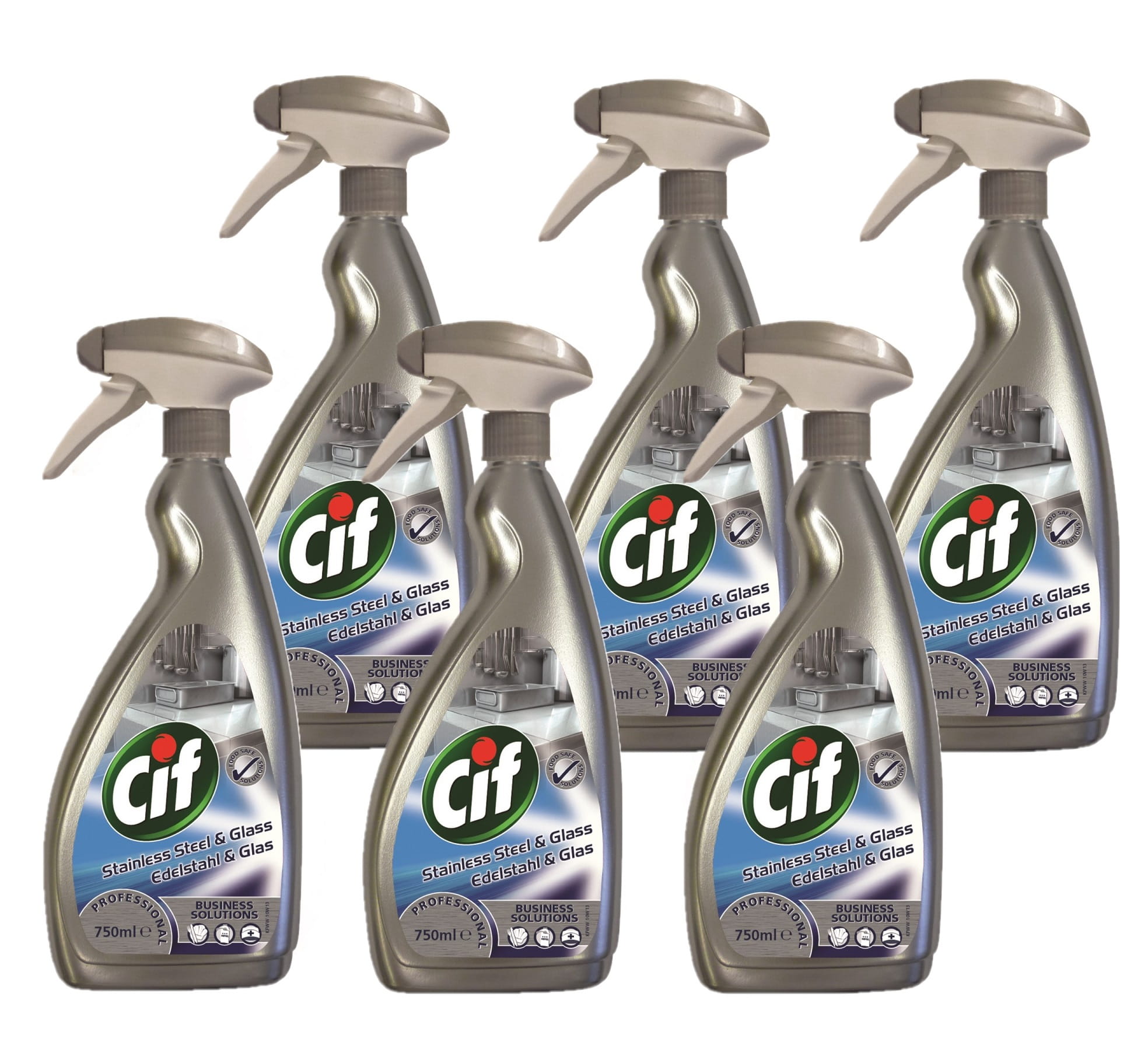 Cif stainless steel 6x0,75l myce stali nierdzewnej inox CleanMed