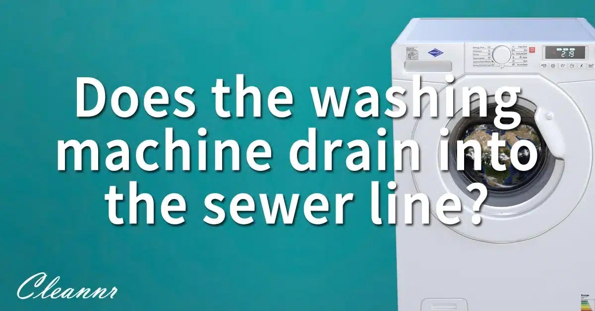 Does the washing machine drain into the sewer line? 5 washer draining