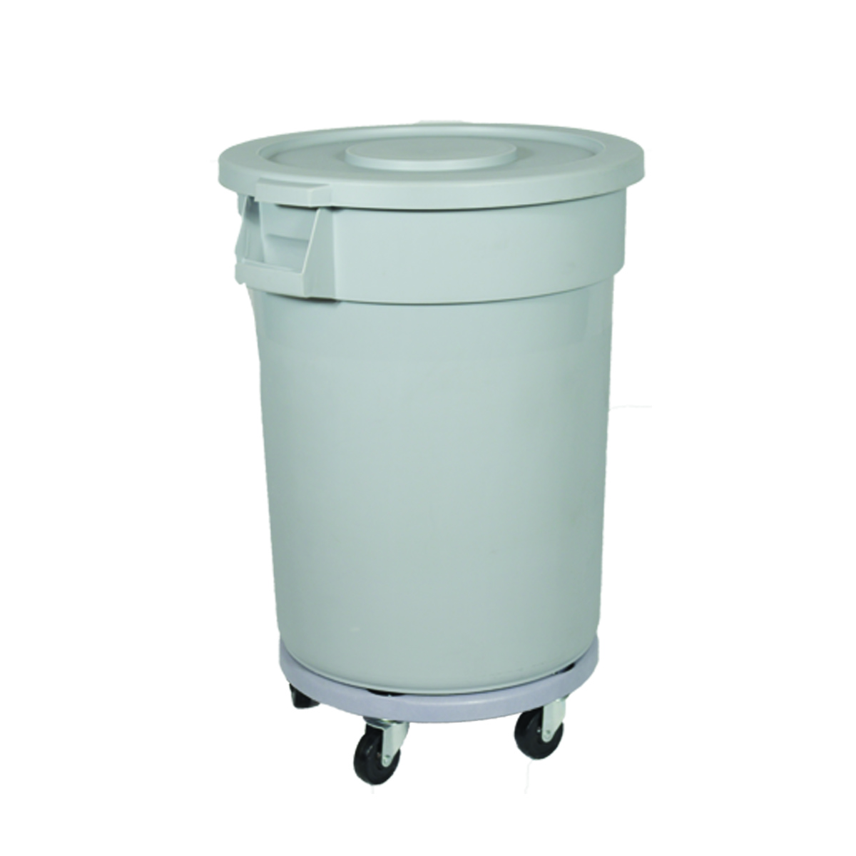 Container 33 gallons with lid and dolly Clean On