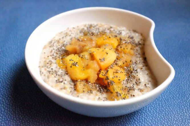 Steel Cut Oats with Chia Seeds, Dried Apples and Apricots Recipe