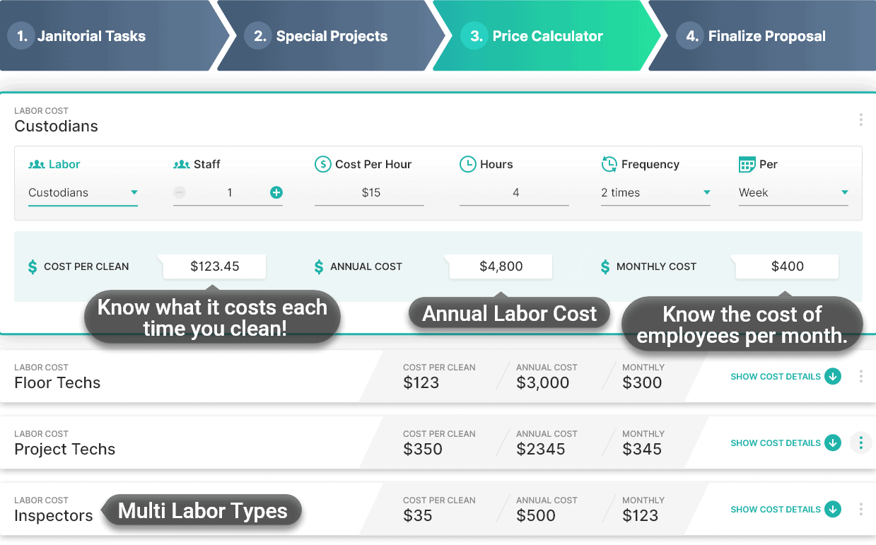Cleaning Estimate & Calculator Bright Green