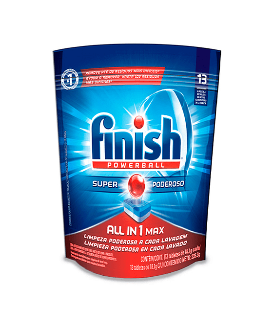 Lavavajilla Finish en pods 13 unidades Clean Queen