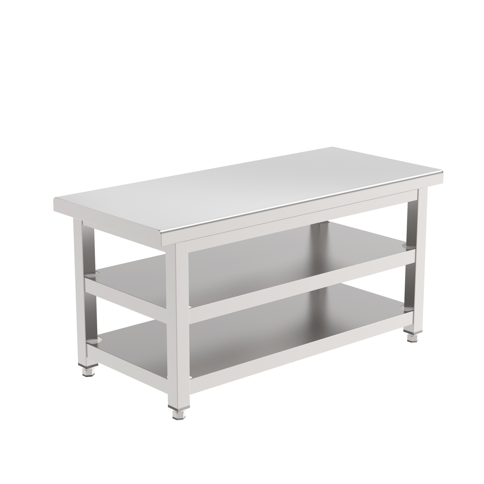 STEPOVER BENCH WITH 2 SHELVES Cleanroom Components