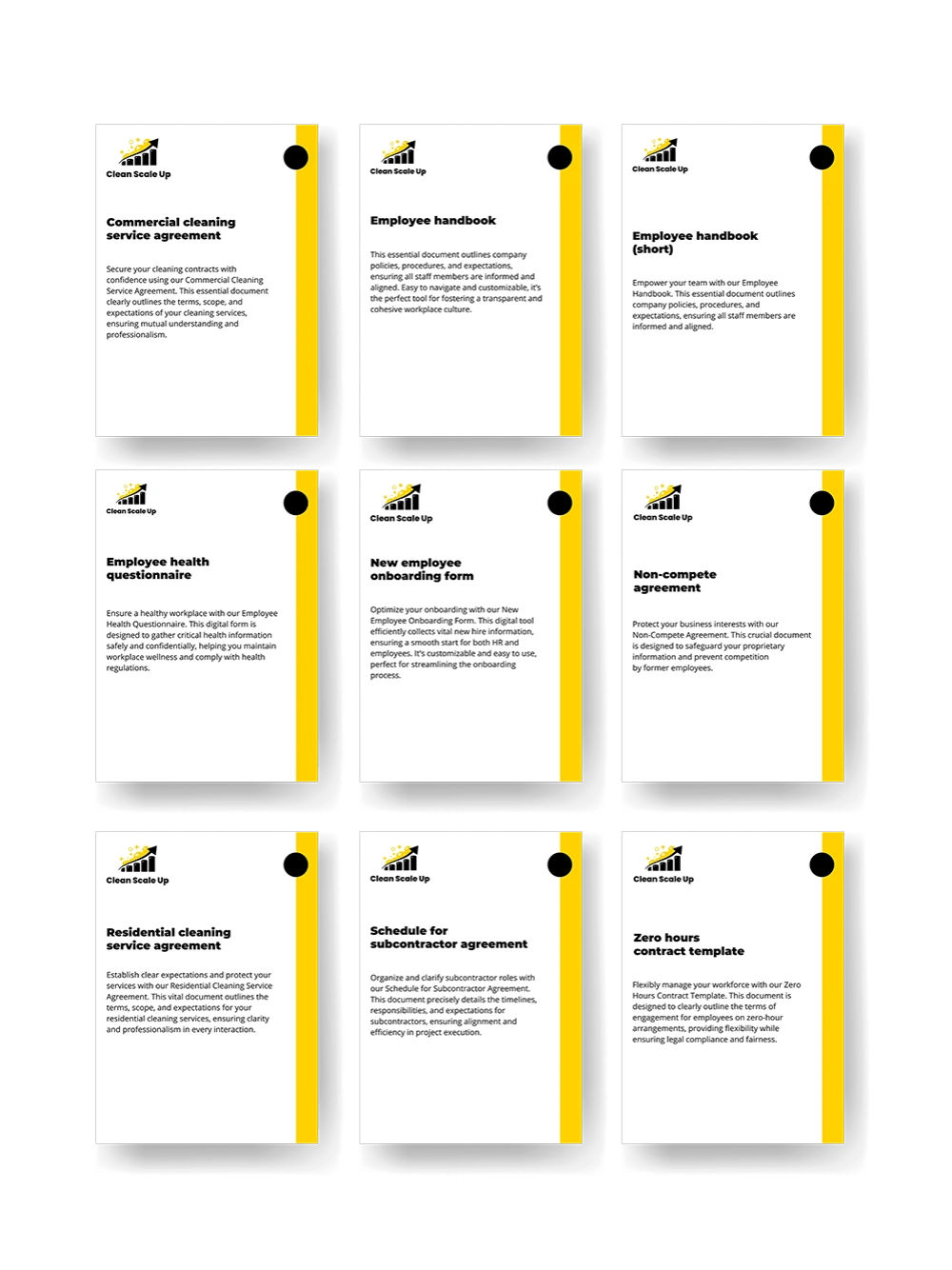 Documents bundle – Clean Scale Up