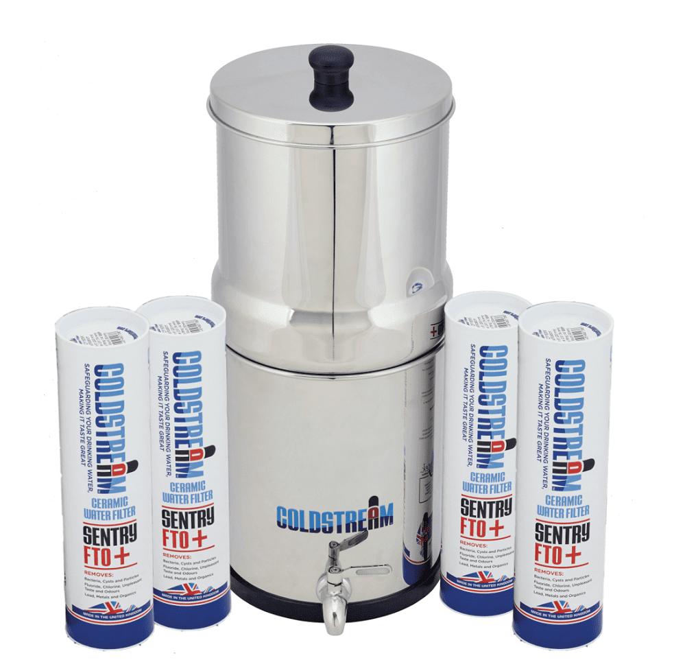 Cold Stream Gravity Filter Clean Water