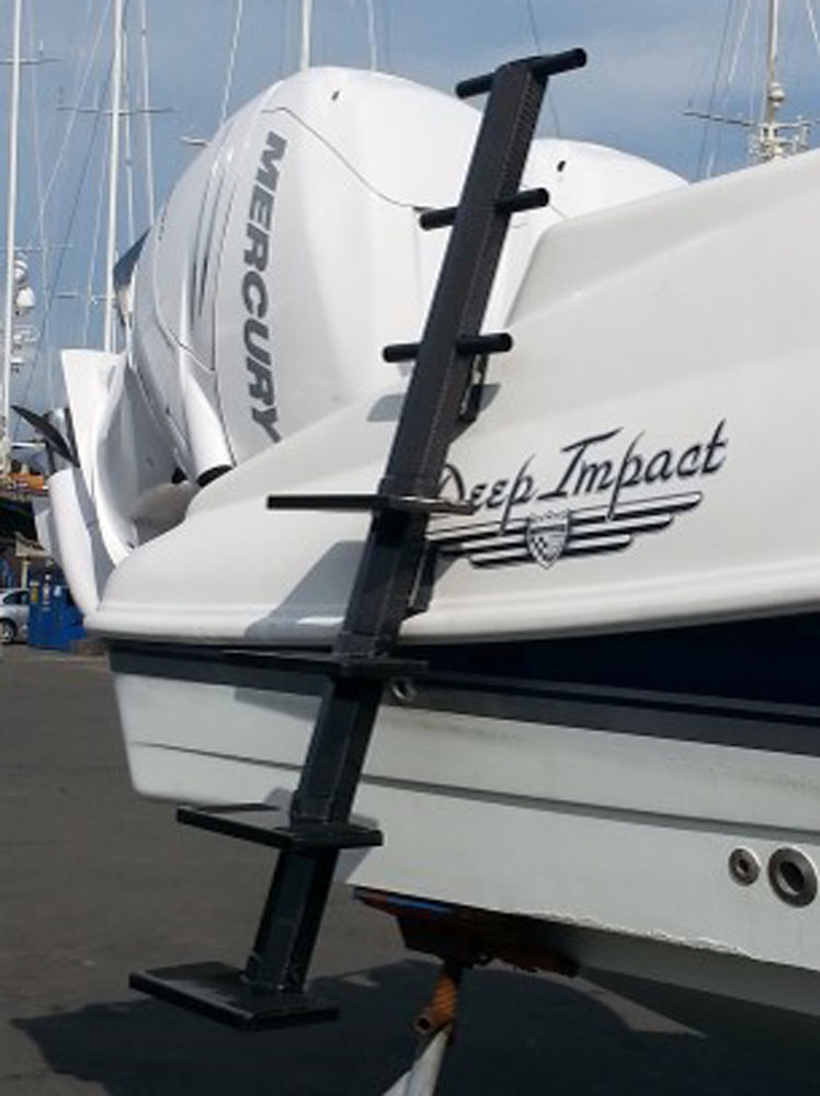 Center Console Boarding Ladder Clear Carbon and Components, Inc.