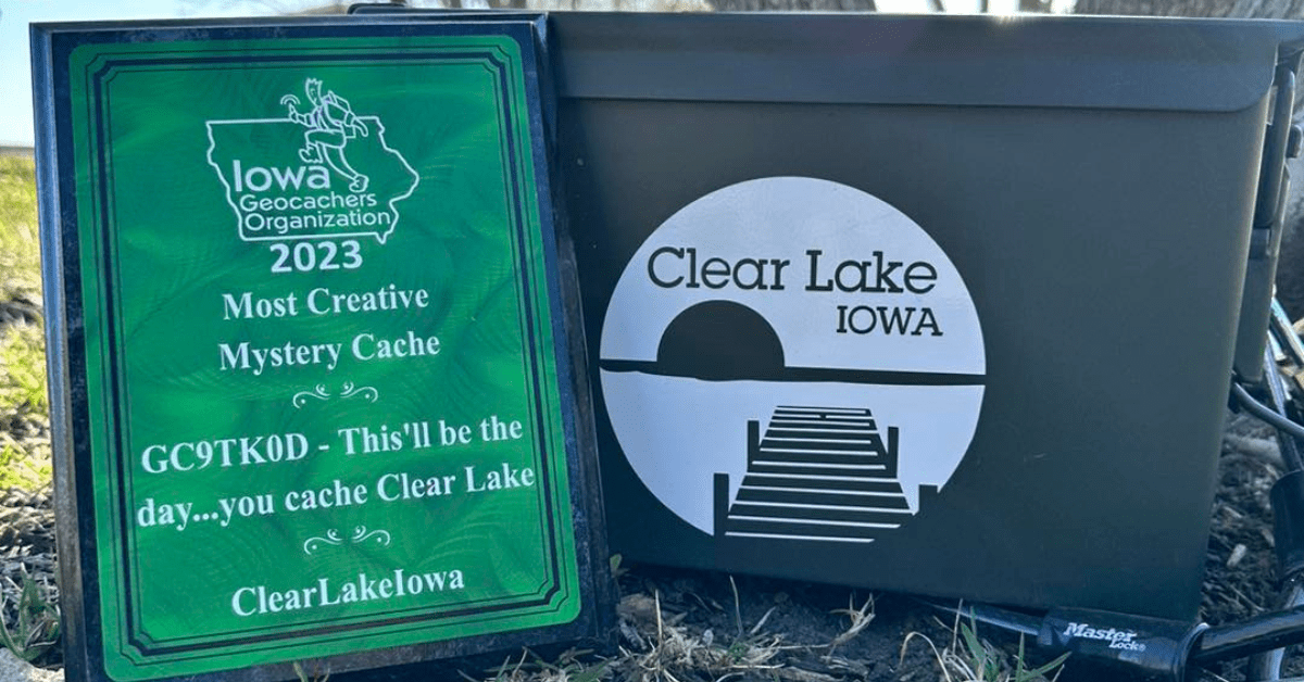 Clear Lake wins Geocache Award Clear Lake Iowa