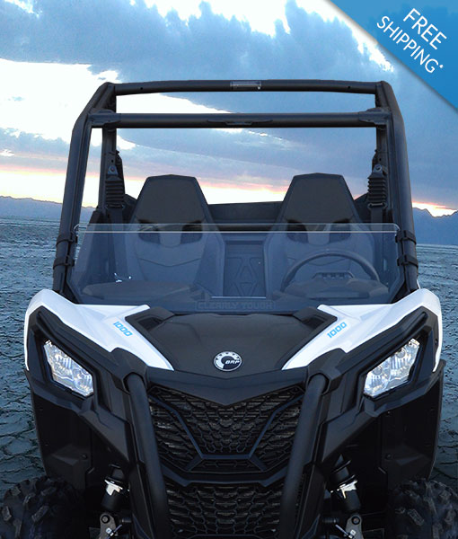 CanAm Maverick Trail Half Windshield Clearly Tough