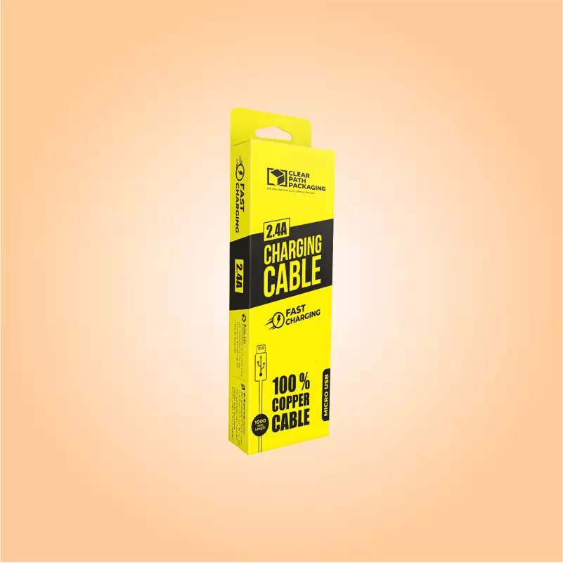 custom data cable packaging boxes at wholesale rates Clear Path Packaging
