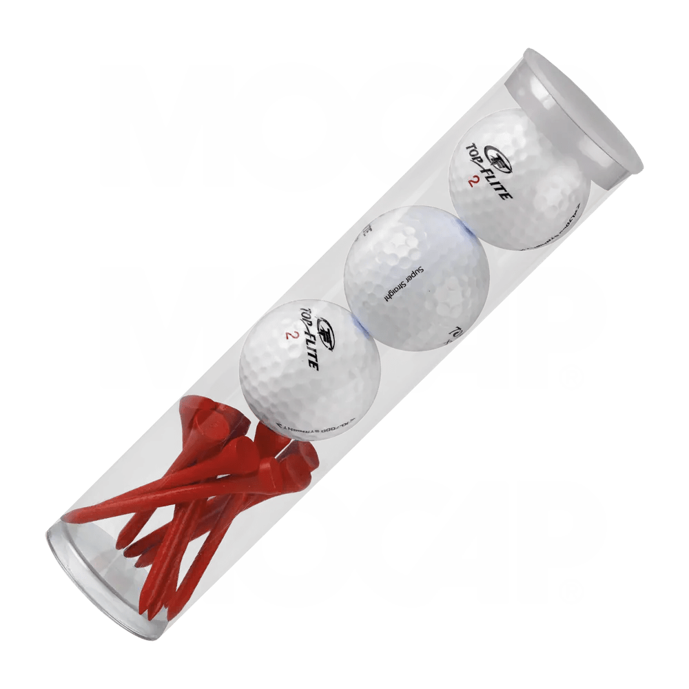 Tube for Golf Balls and Tees Cleartec Packaging Boxes for golf balls and divot tools