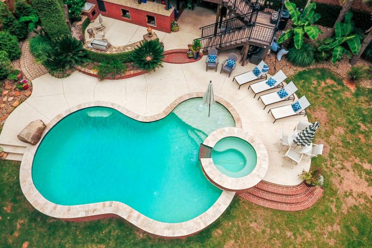 Gunite Pool with Beach Entry Columbia SC The Clearwater Pool Company