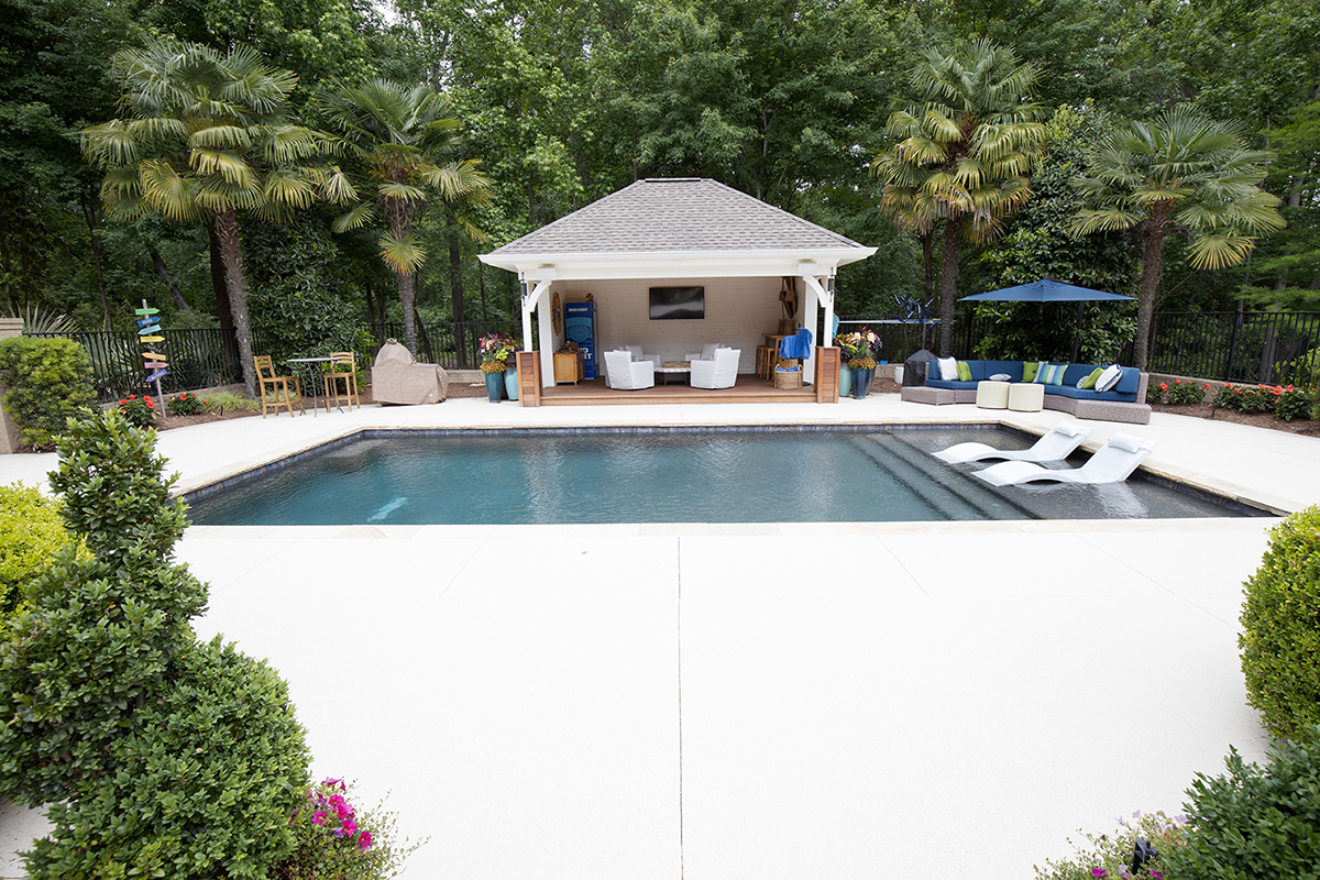 Flagstone Coping Rectangle Pool The Clearwater Pool Company