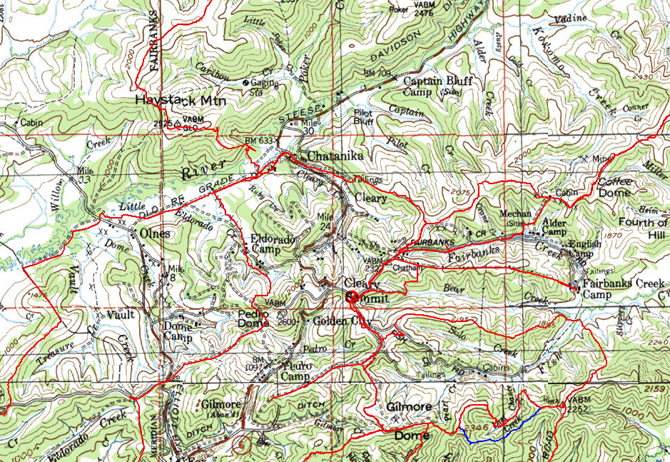 Cleary Summit Alaska Map Cleary/Chatanika Trails Fairbanks Snow Travelers