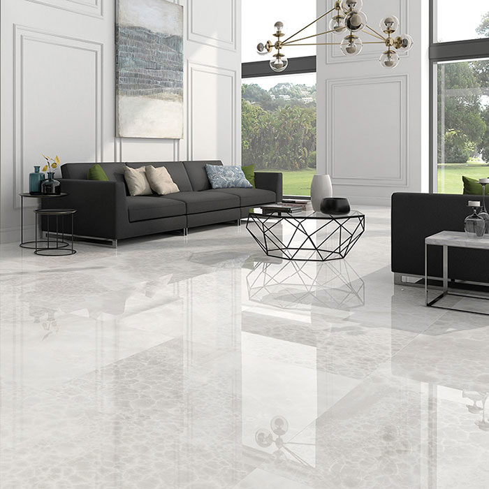 White marble-effects porcelain tiles (700 x 700 Pixel)