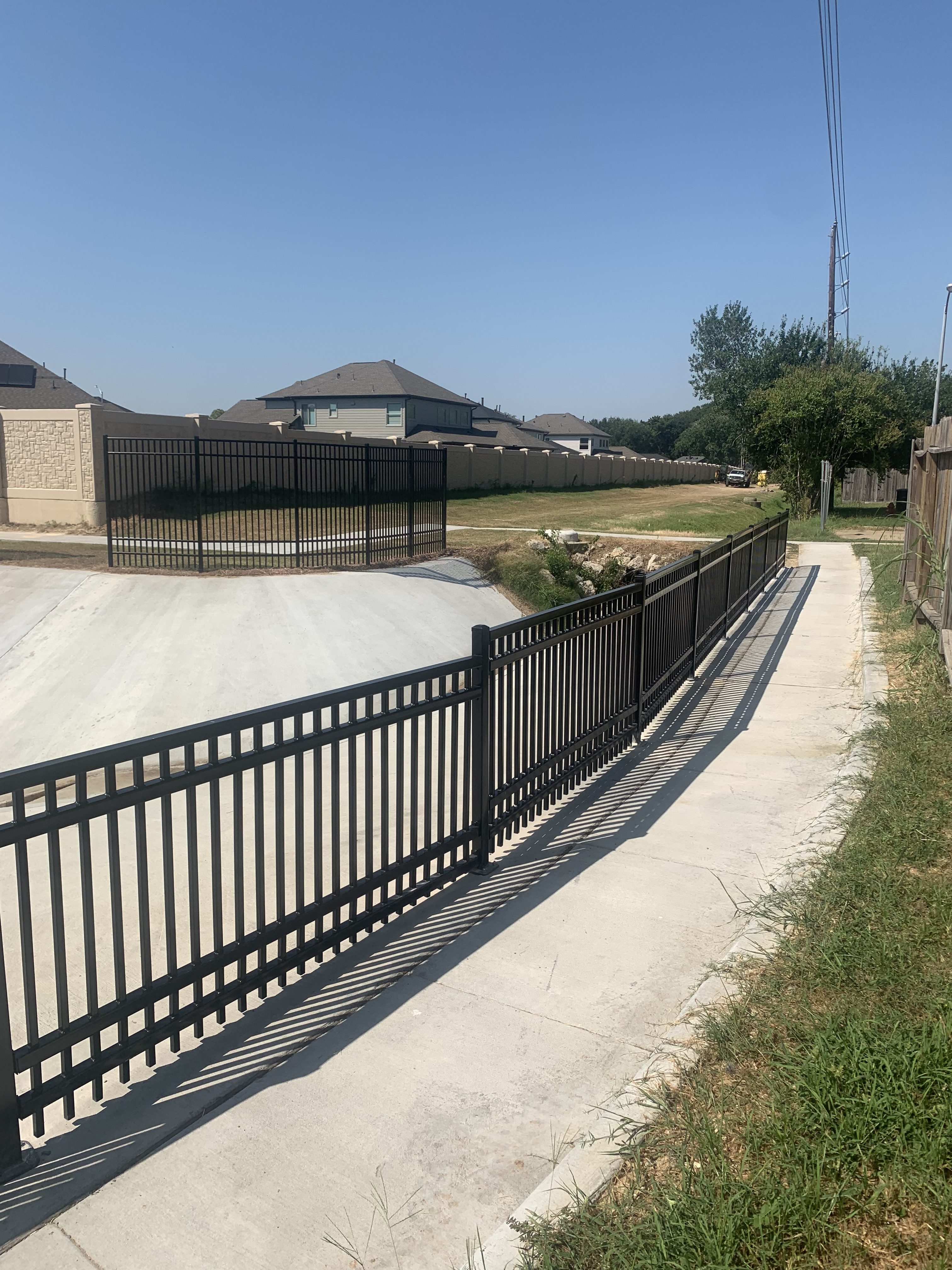 Commercial Ornamental Iron Fence Clements Fence Katy, TX