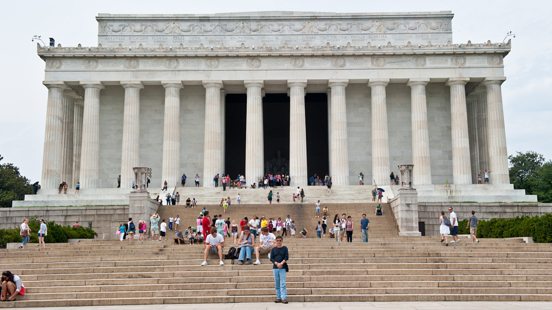 At the Lincoln Memorial