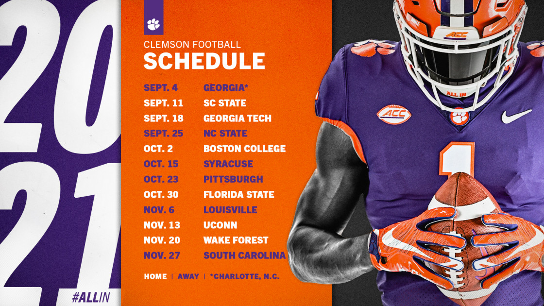 Clemson Printable Football Schedule Printable World Holiday