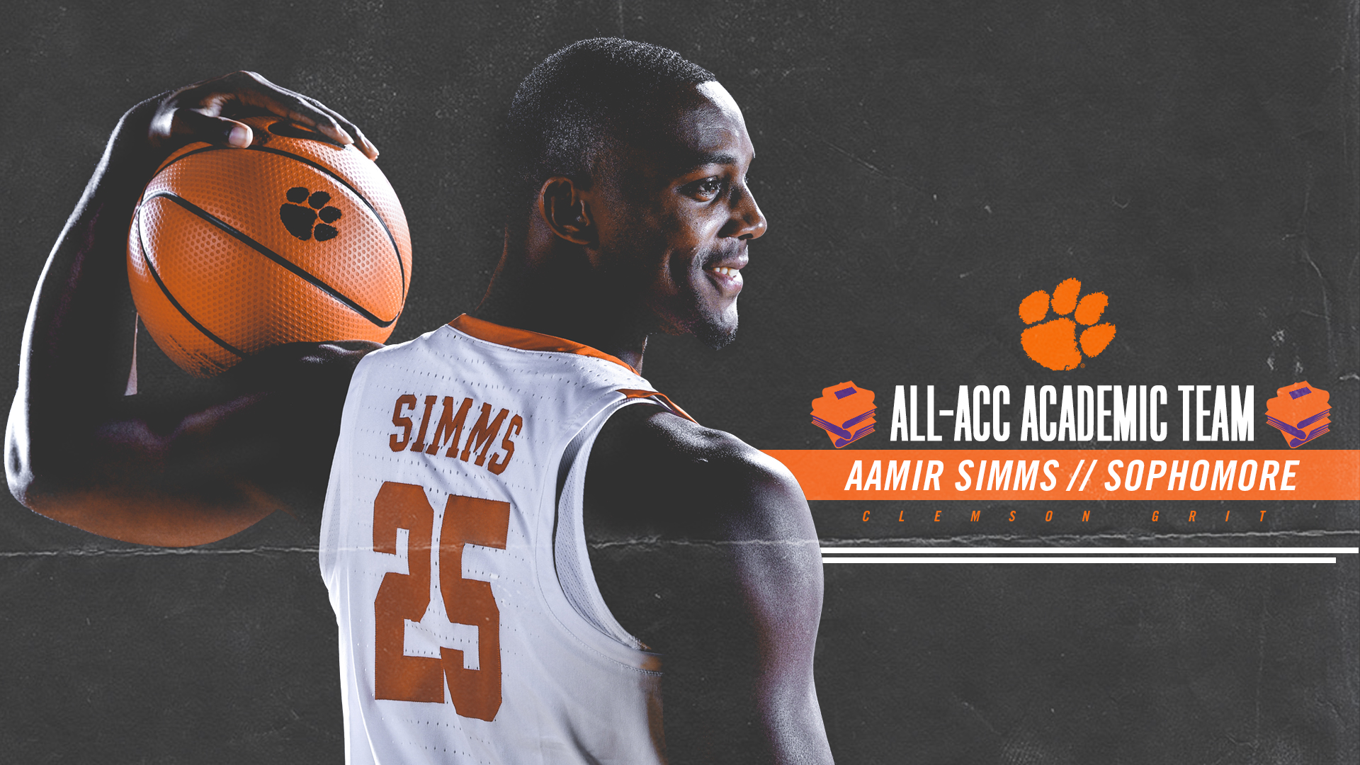 Aamir Simms Named to AllACC Academic Team Clemson Tigers Official
