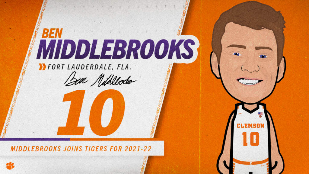Clemson Basketball Signs Ben Middlebrooks Clemson Tigers Official