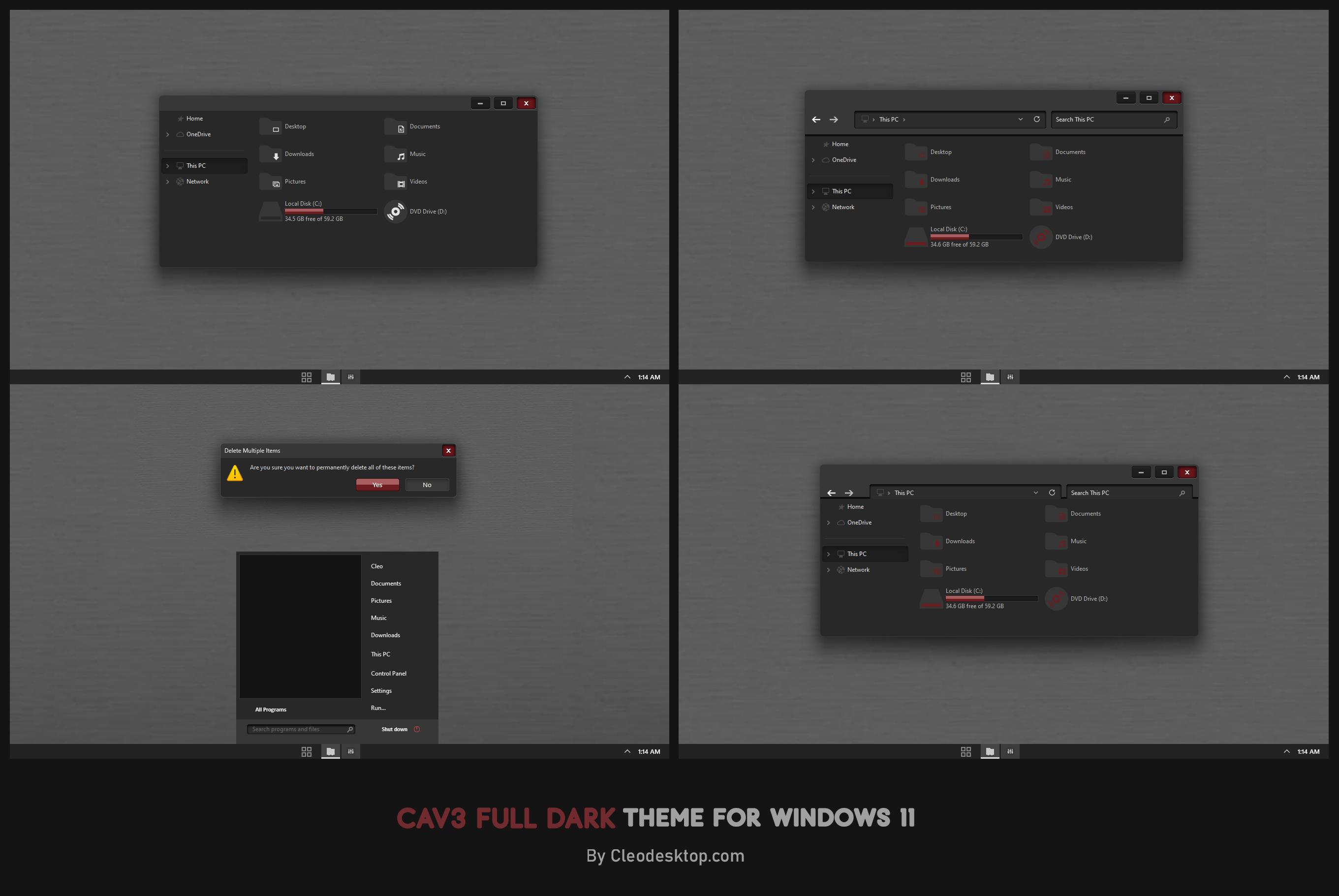 Cav3 Full Dark Theme For Windows 11 Cleodesktop