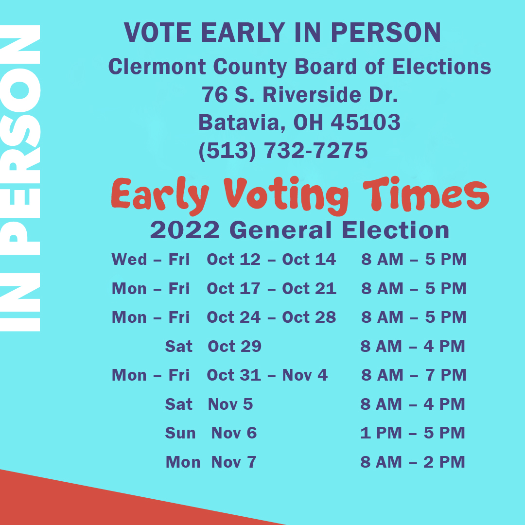 Early Voting Begins « Clermont County Democratic Party