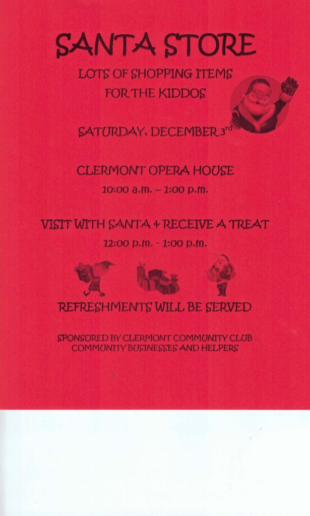 santastore City of Clermont Iowa