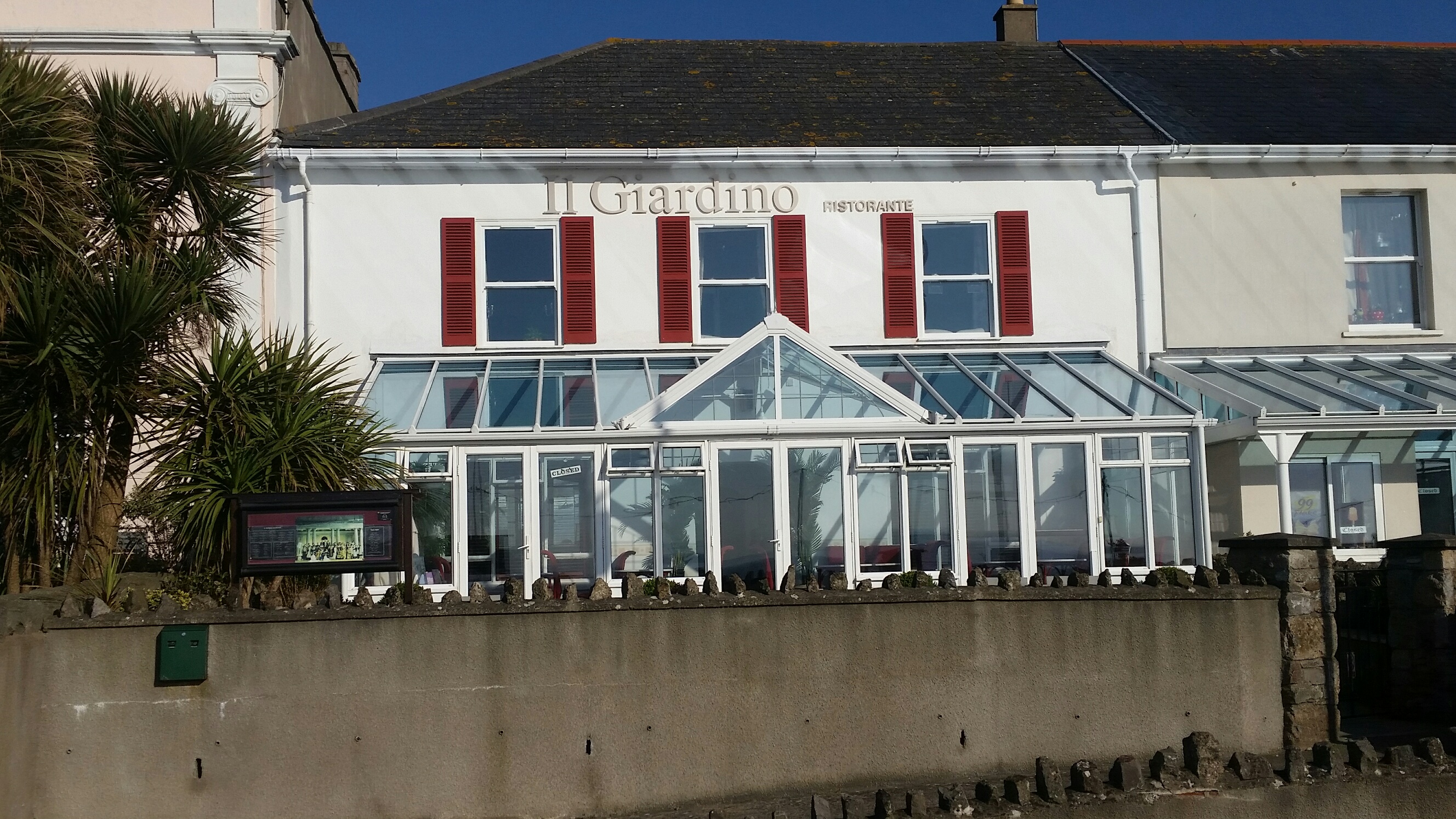 Il Giardino restaurant Clevedon Clevedon Glass
