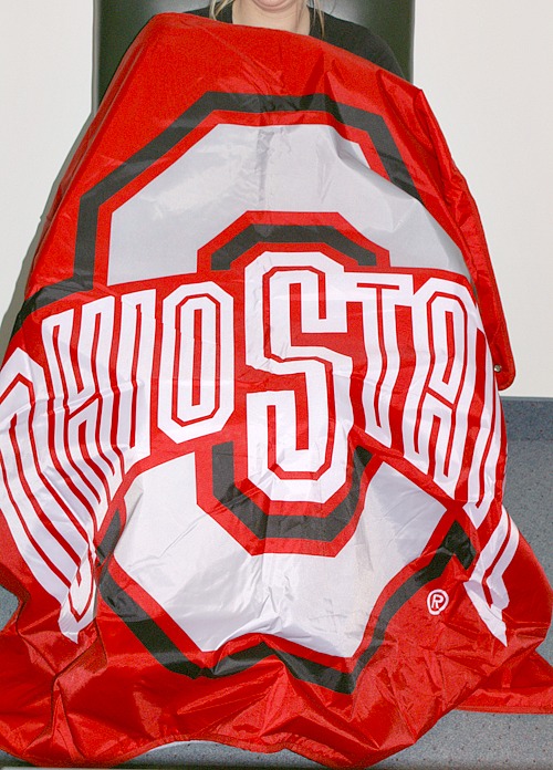 Ohio State University Buckeyes OSU Football Logo Banner Blanket
