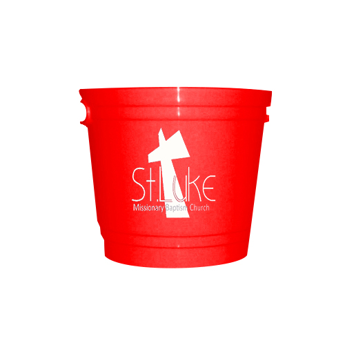8" W Printed Church Offering Bucket Clevenger Printing