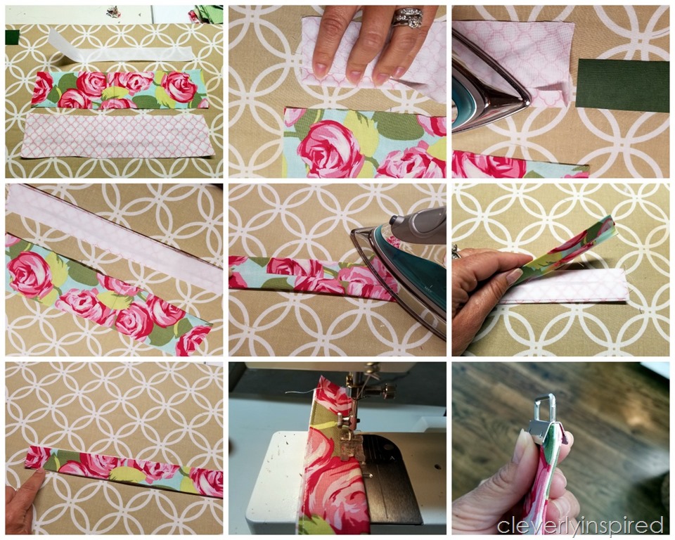 Easy DIY Fabric Cuff Keychain Cleverly Inspired