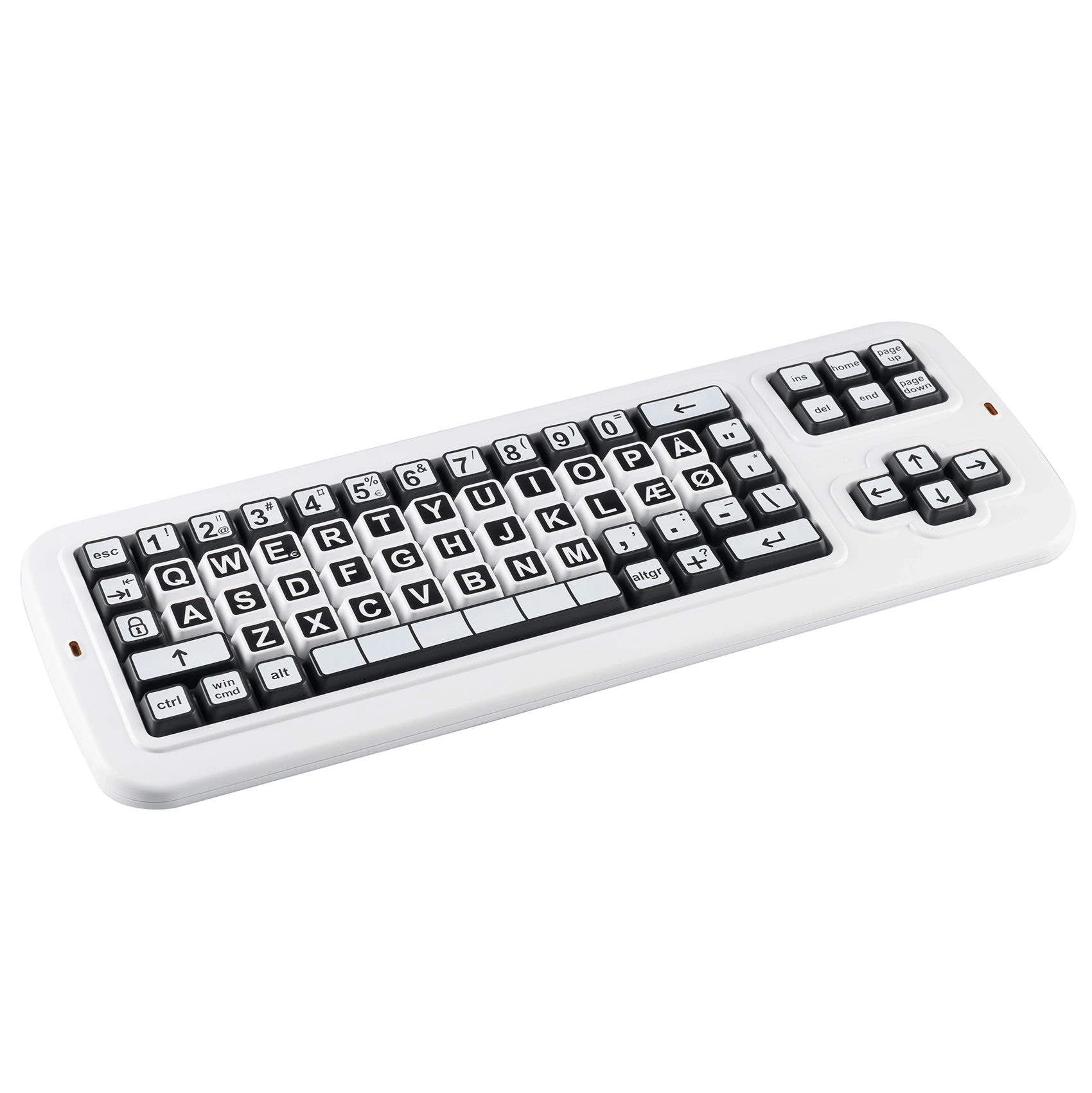 Clevy Contrast Keyboard USB Uppercase Danish Clevy