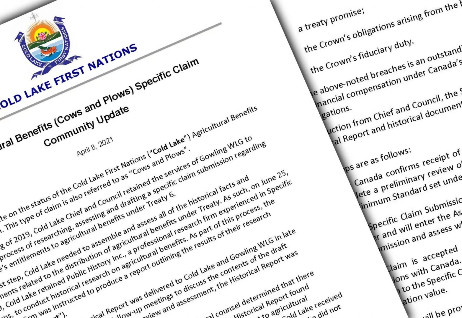 COWS AND PLOWS Cold Lake First Nations