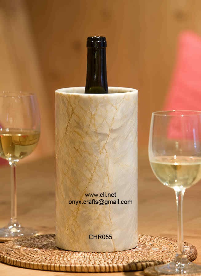 Low Price Marble Onyx Stone Wine Bottle Chiller & Cooler Producer
