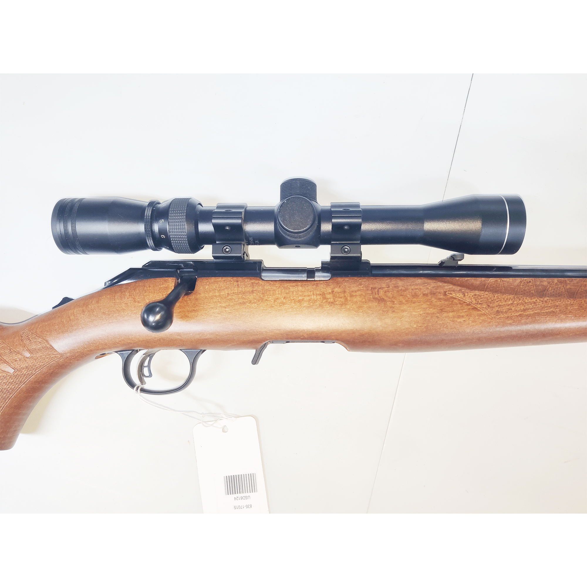 Used Ruger American Rimfire Wood Stock .22LR Bolt Action w/Scope, Case