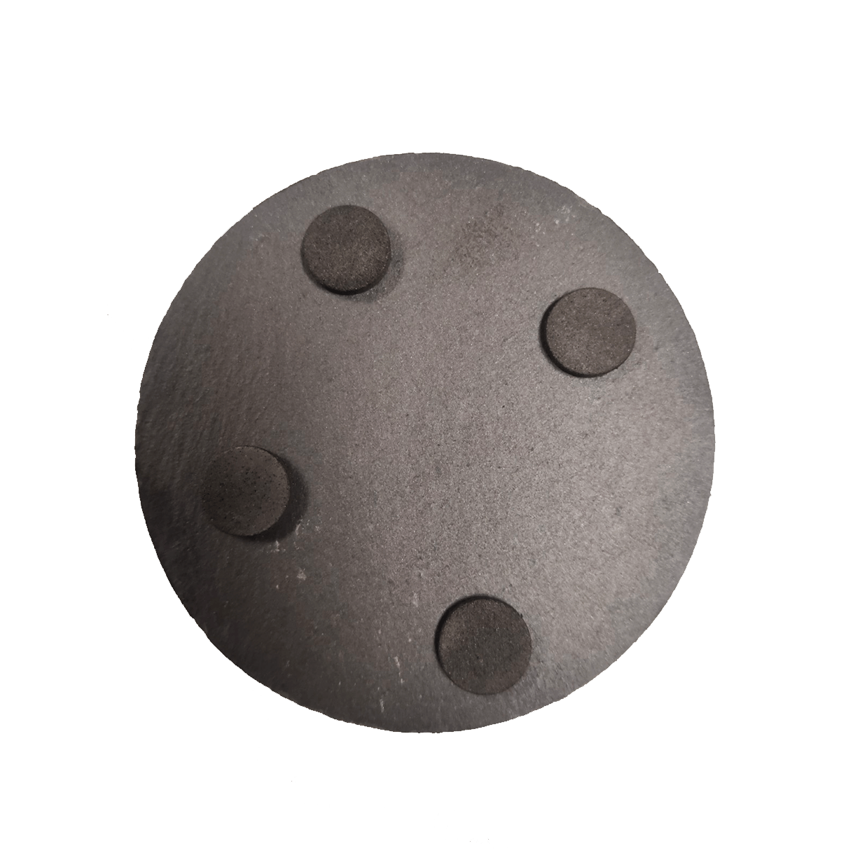 Slate Coasters 4in Circle 4Pack w/Pads Gothic Skull Pattern Click