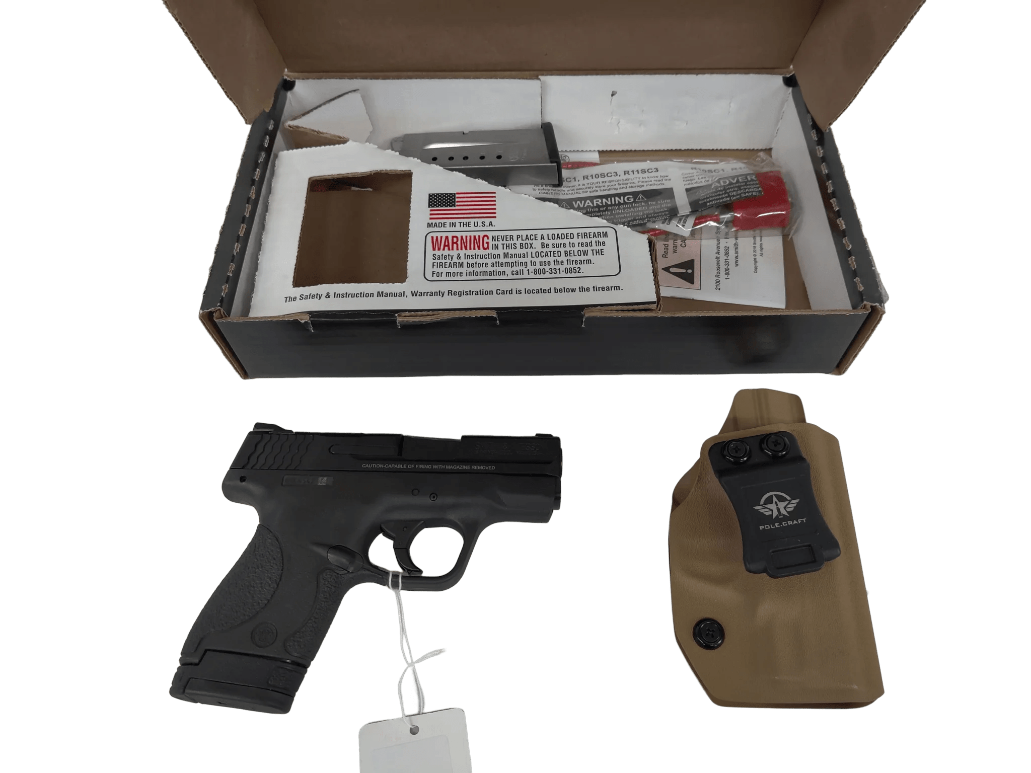Used Smith & Wesson M&P Shield 9MM MA Compliant SemiAuto Pistol w