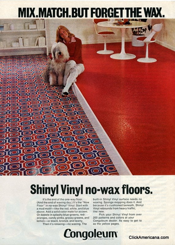 A variety of vinyl kitchen floors from the 1970s Click Americana