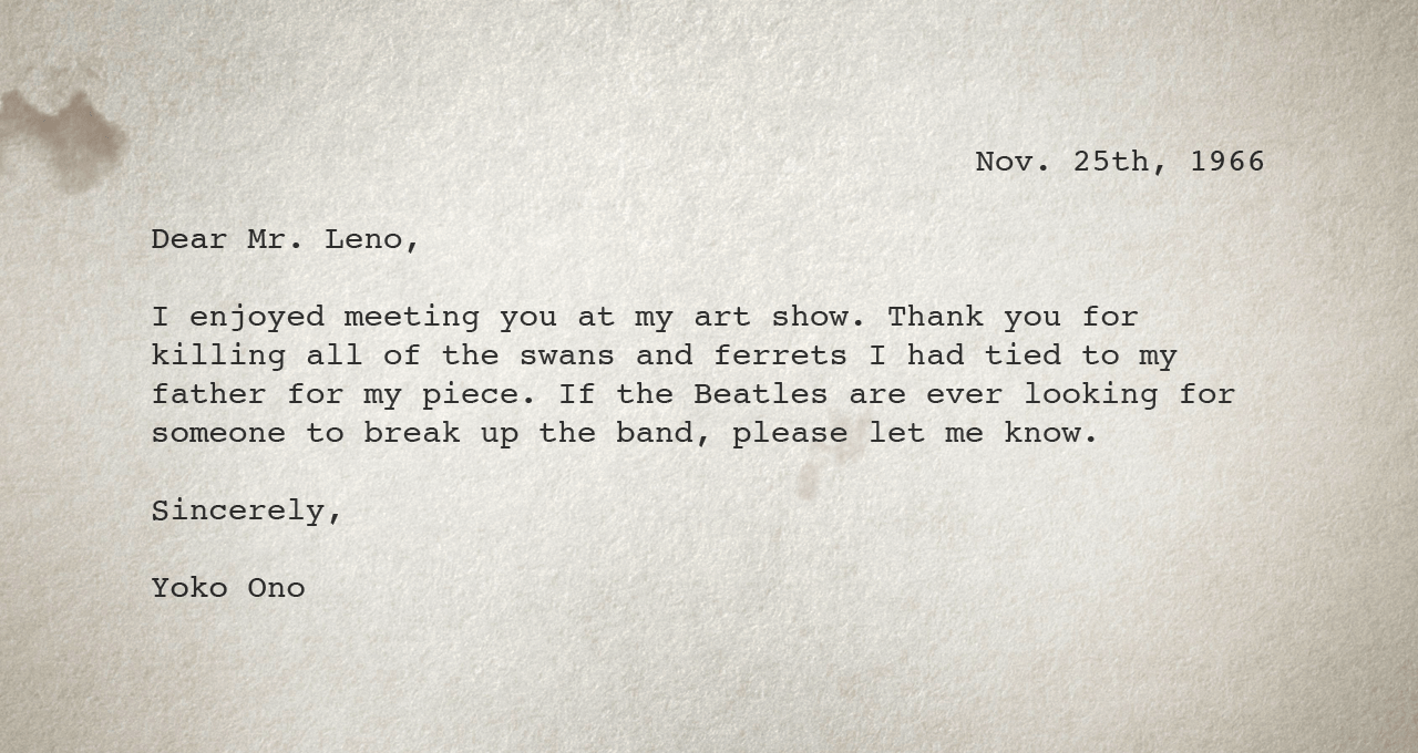 The Love Letters John Lennon And Yoko Ono Wrote To Each Other Are