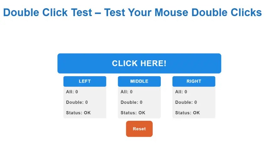 Other Click Tests Clicking Speed Tester