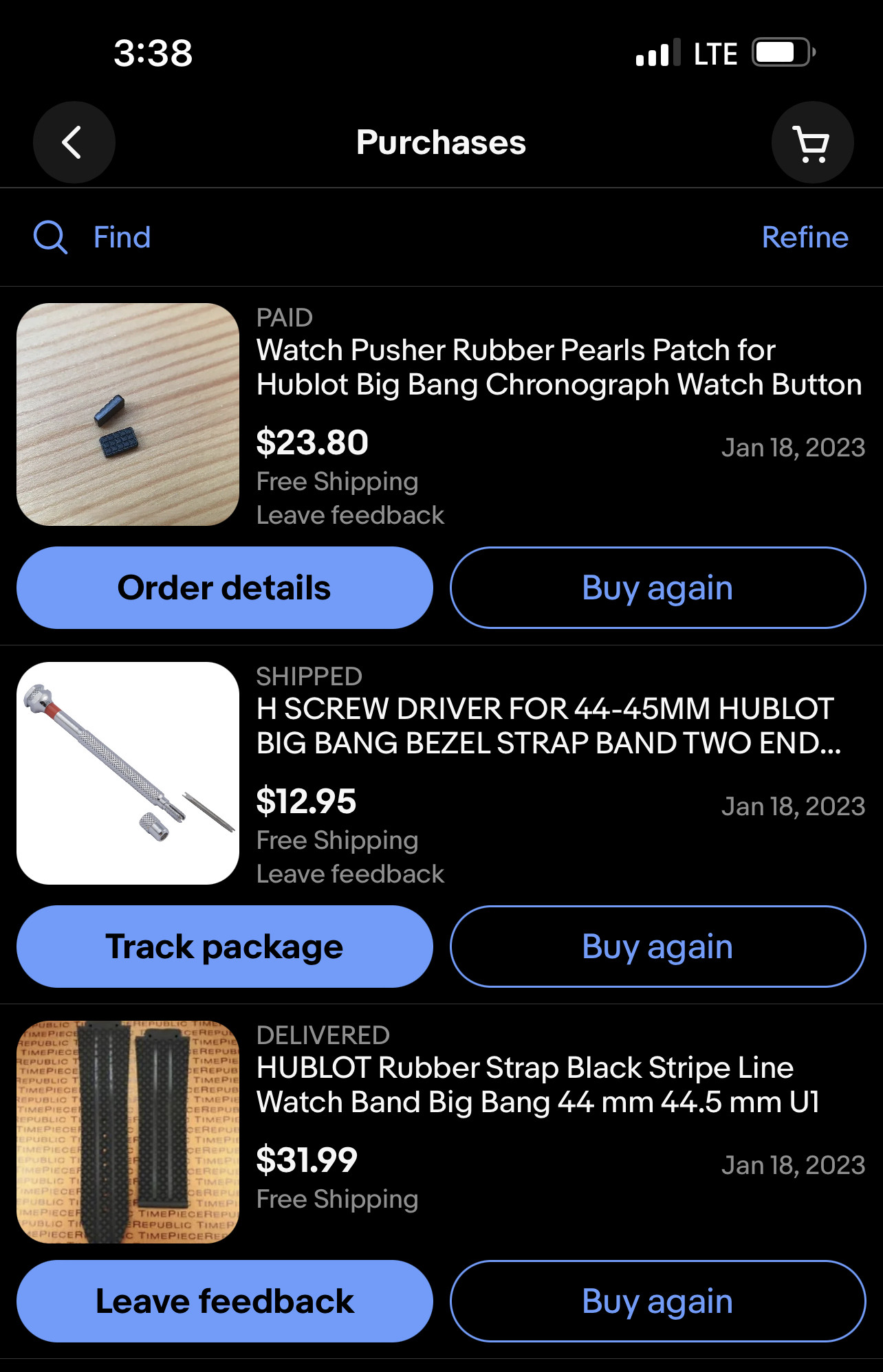 eBay scammer? Replica Watch Info