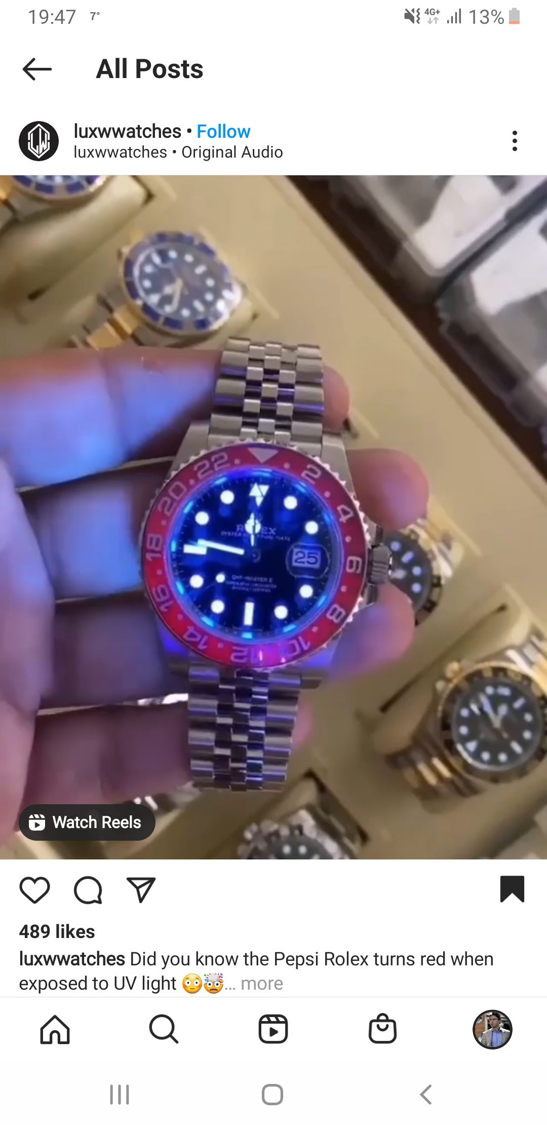 Rolex Pepsi turns red under UV light? Replica Watch Info