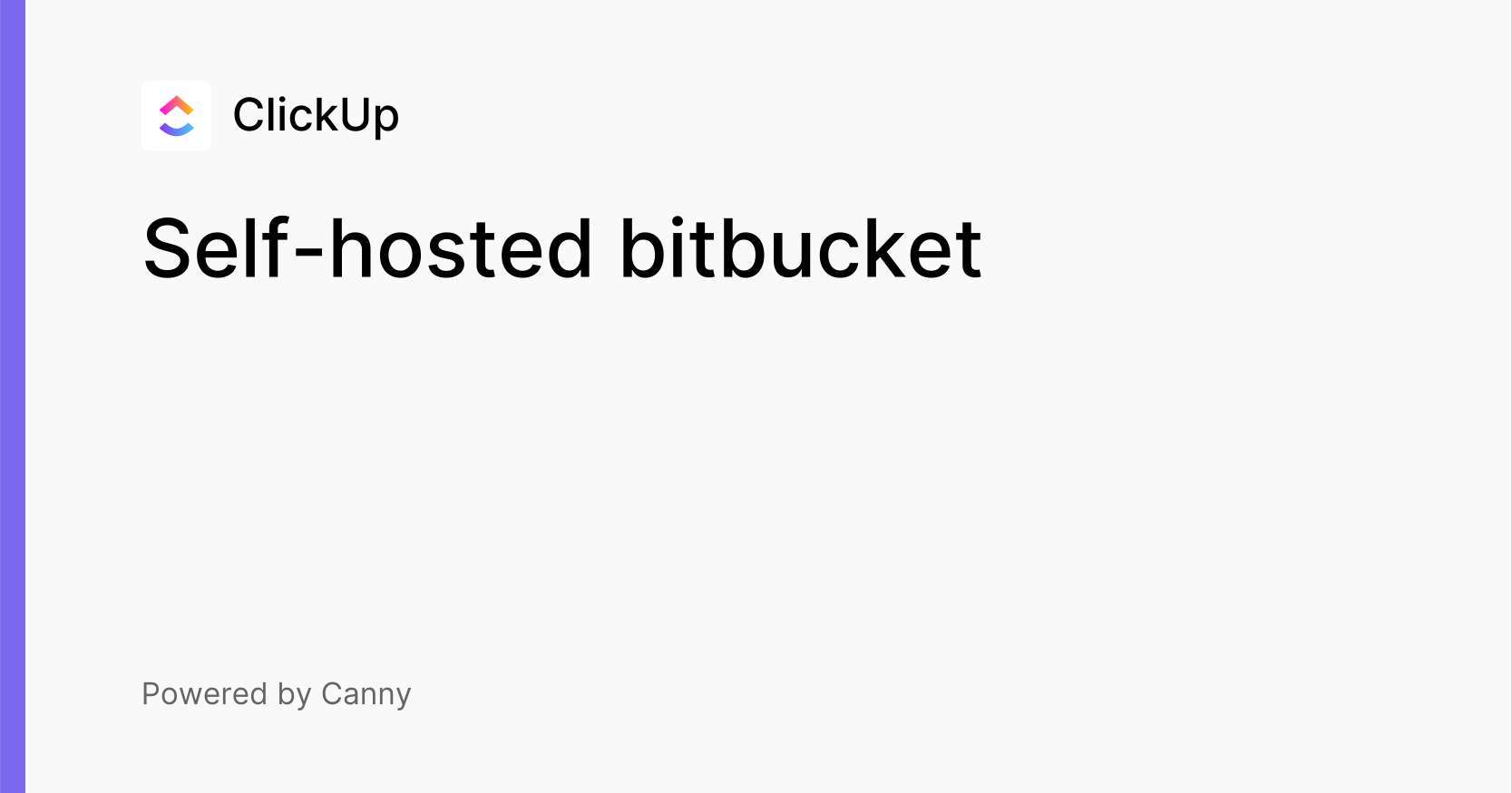 Selfhosted bitbucket Integrations ClickUp