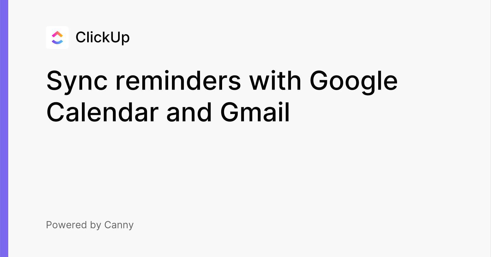 Sync reminders with Google Calendar and Gmail Voters ClickUp
