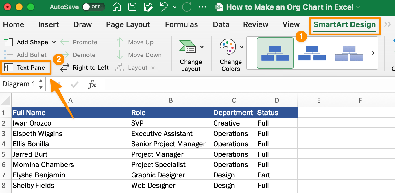 How to Create an Org Chart in Excel StepbyStep with Templates