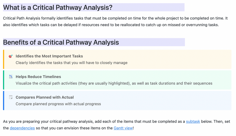 Free Critical Path Templates