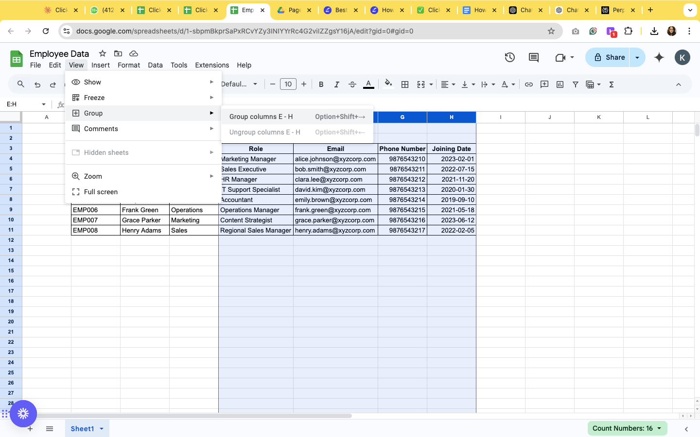 How to Hide Columns in Google Sheets ClickUp